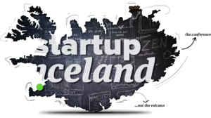 Picture of the Startup Iceland logo with a map of Iceland superimposed.